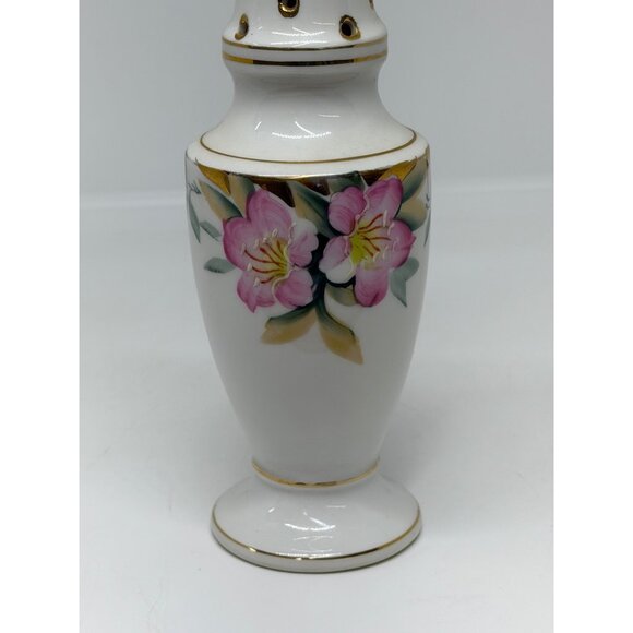 VTG Noritake Azalea Pattern 9322 Muffineer Sugar Shaker 6.5" Floral Japan White - Picture 3 of 6